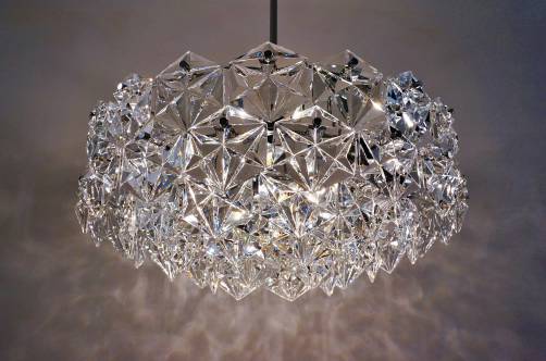 Kinkeldey chandelier, large 5 tiers with crystals, 1970`s German